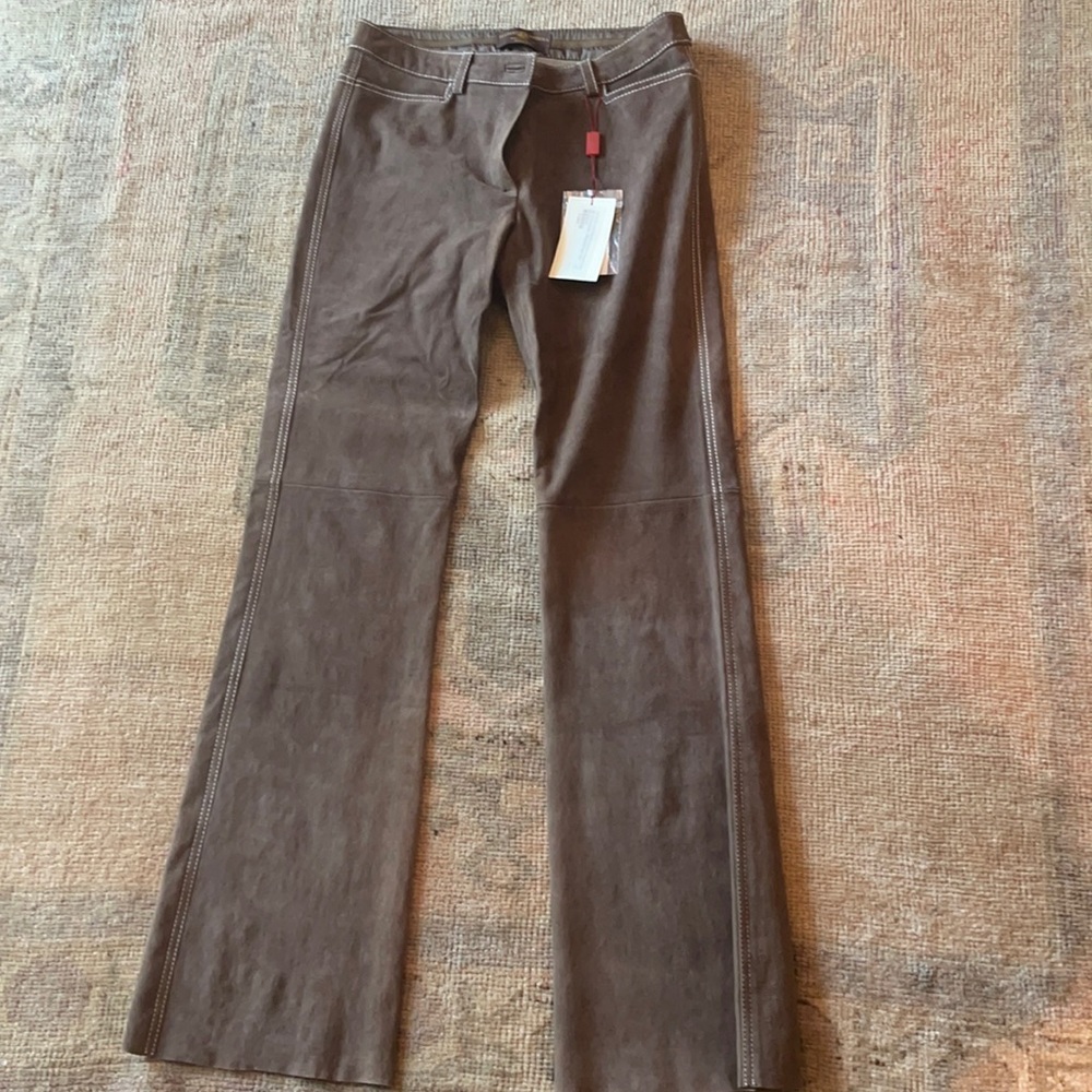 Luciano Barbers suede jeans